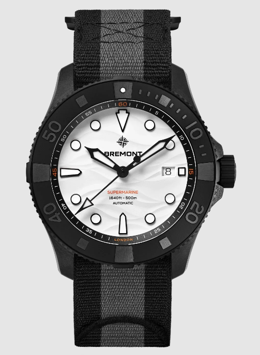 Best Bremont Supermarine Full Ceramic Polar White sm43-dt-bkcer-wh-n-s Replica Watch